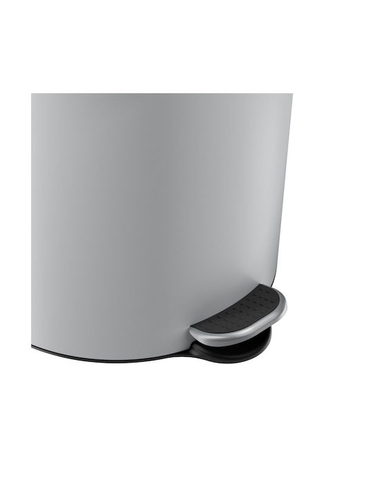 Hailo Waste Bin from Stainless Steel with Pedal Grey 30lt