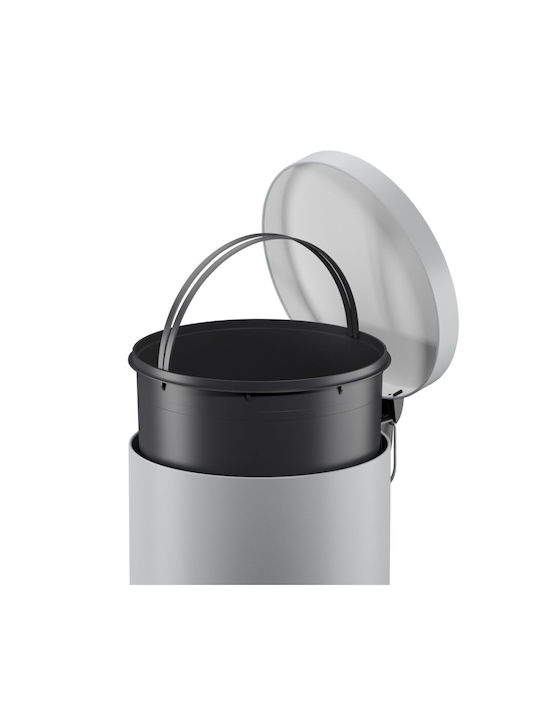 Hailo Waste Bin from Stainless Steel with Pedal Grey 30lt