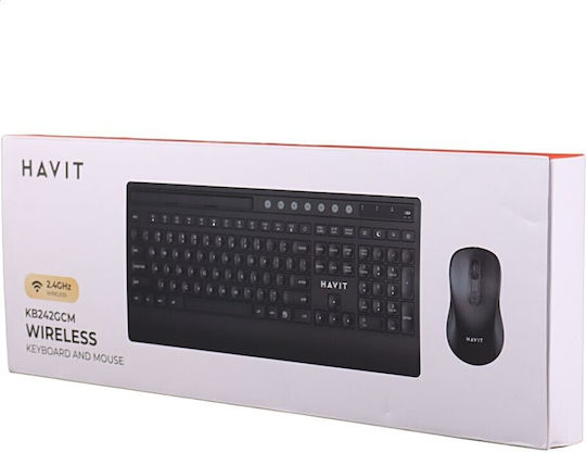 Havit KB242GCM Kabelloses Tastatur & Maus Set Englisch (US) Schwarz