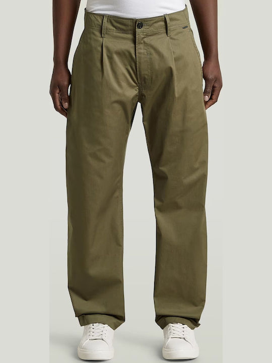 G-Star Raw Pleated Παντελόνι Chino Dark Khaki