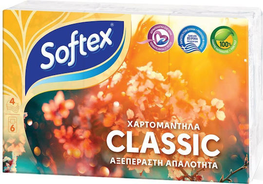 Softex Класически 6 Пакета Кърпички Джобен