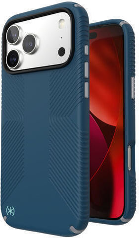 Speck Presidio2 Grip Magsafe Iphone 17 Pro Max Case Deep Sea Silver Metallic 150985-3261