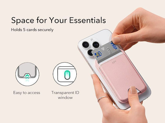 Esr Magsafe Aura Wallet Fold Stand Bublegum Pink