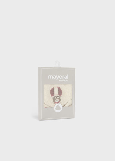 Mayoral Newborn Bandana Din 100% Bumbac Cu Buton Alb 2 Bucăți