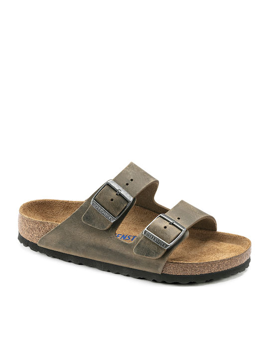 Arizona BS Leather Men's Sandals Faded Khaki Narrow Fit