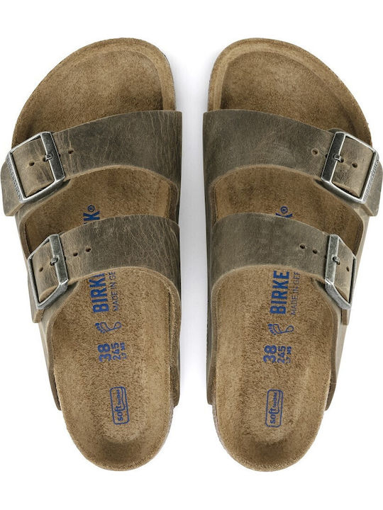 Arizona BS Leather Men's Sandals Faded Khaki Narrow Fit