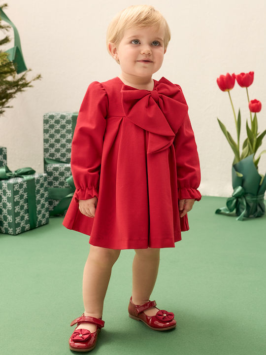Mädchenkleid Gestrickt Rote