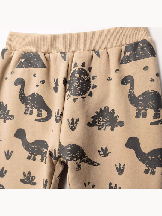Kinder Sweatpants Set Mit Bluse Beige