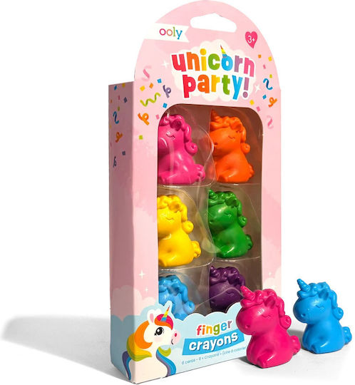 Unicorn Party Finger Crayons Set 6