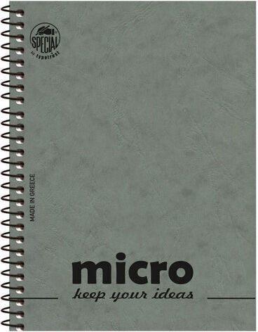 Typotrust Micro Μπλοκ Σημειώσεων Σπιράλ 80 Φύλλων Ριγέ (Διάφορα Σχέδια/Χρώματα)