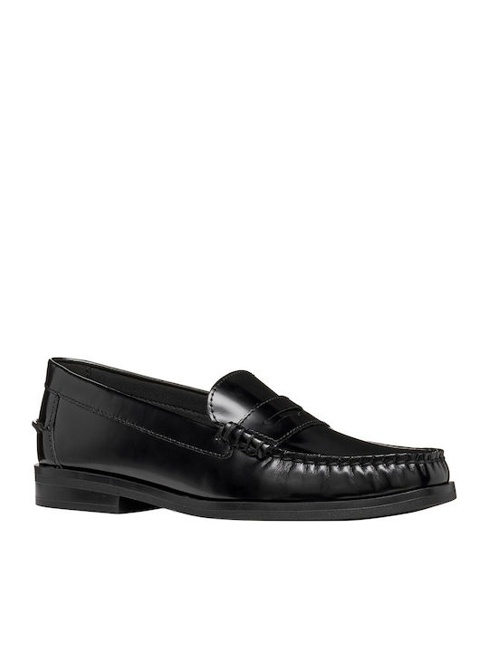 Δερμάτινα Γυναικεία Loafers σε Μαύρο Χρώμα