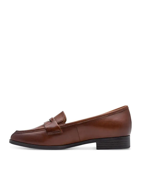 Softline Leder Damen Mokassins in Tabac Braun Farbe