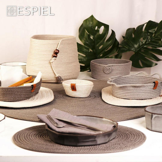 Espiel Ψωμιέρα Υφασμάτινη Λευκή 21cm