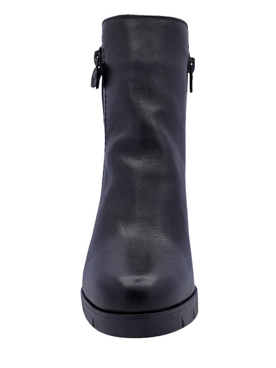 Leather Women's Black Ankle Boots