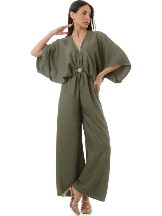 Damen Jumpsuit Khaki