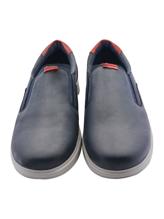 844 Leder Herren Freizeitschuhe Blau