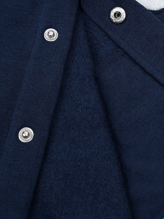 Kids Sweatshirt Cardigan with Hood and Pockets Blue