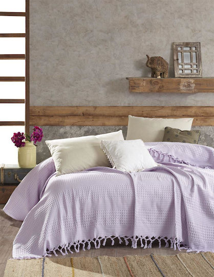 Dimcol Dobby Pique Blanket Double 220x240cm Lilac