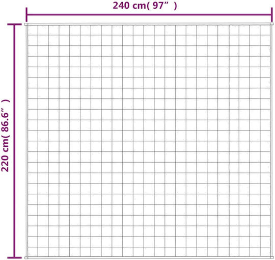 vidaxl Decke Schwerkraft Hellcreme 220 x 240 cm 11 Baumwolle