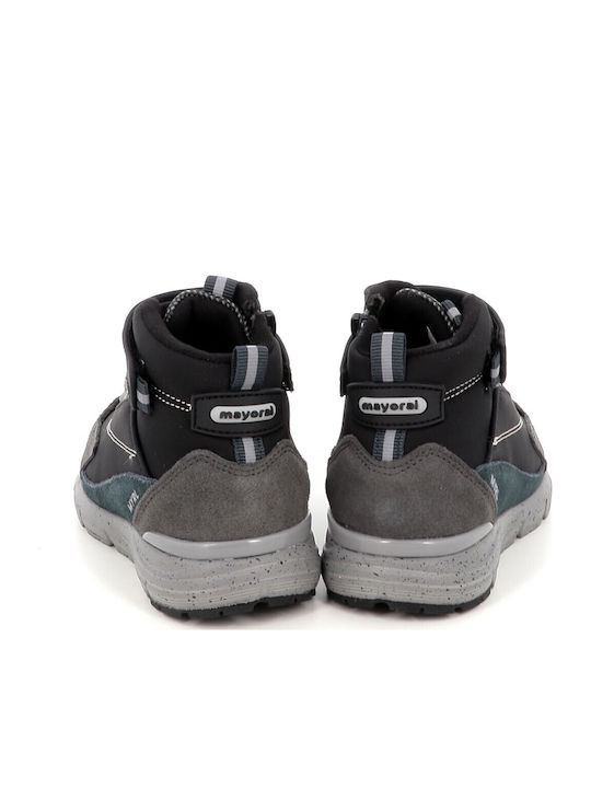 Suede Kids Ankle Boots with Zipper Black