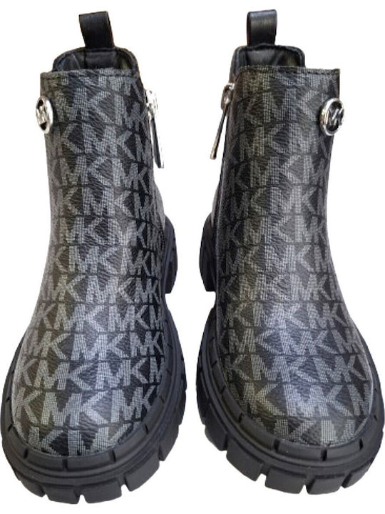 Kids Ankle Boots with Zipper Black
