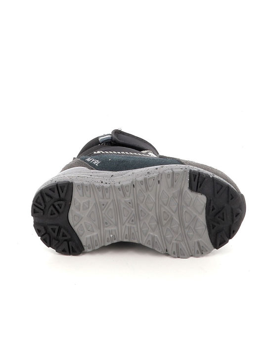 Suede Kids Ankle Boots with Zipper Black