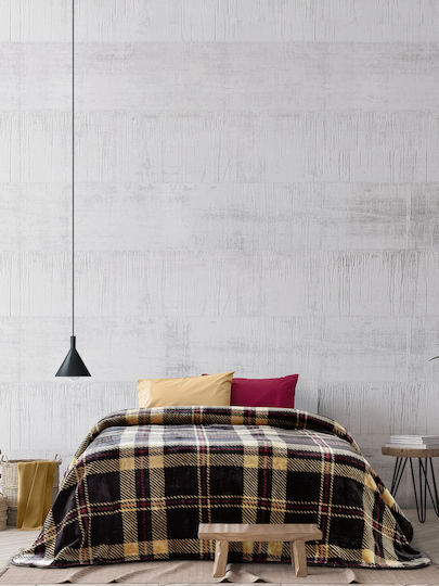 Kocoon Olivia Velvet Single Blanket 160x220cm Brown