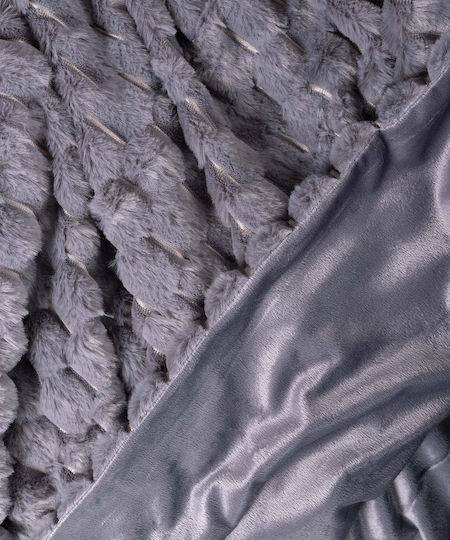 Silk Fashion Pelzige Decke für Couch 130x160cm Braun
