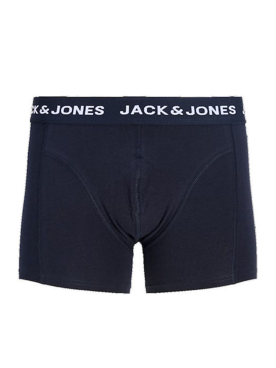 Jack & Jones Trunks Boxeri pentru bărbați Black/sky Captain 5Pack