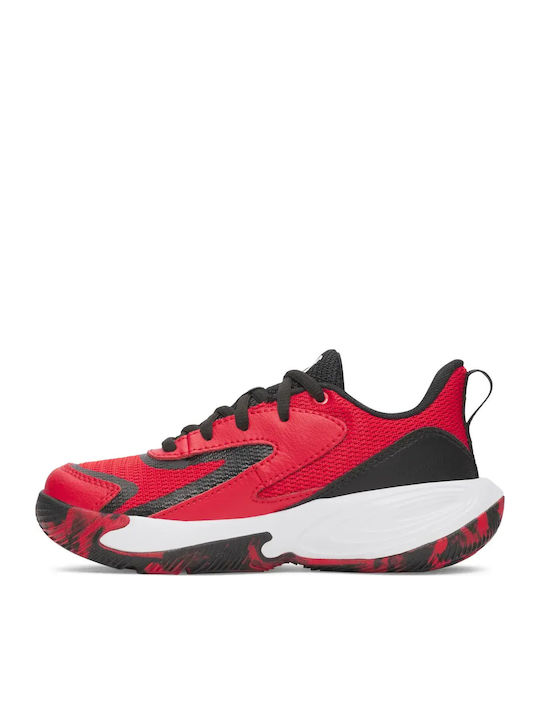 Kids Sports Shoes Basketball with Laces Red