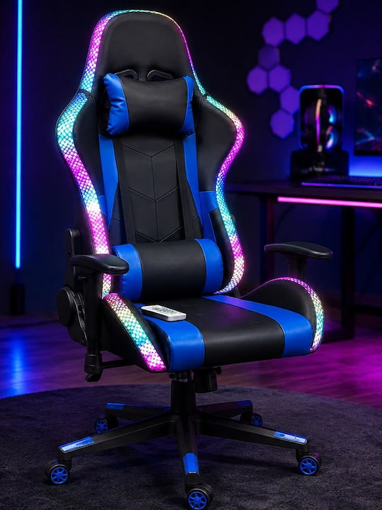 XL Геймърски стол от изкуствена кожа с RGB осветление Черен XL Геймърски стол от изкуствена кожа с RGB осветление Черен