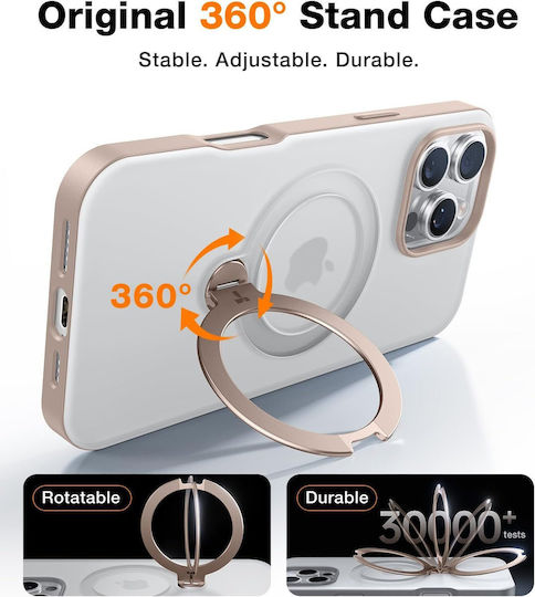 Torras Ostand Back Cover Σιλικόνης Μπεζ (iPhone 16 Pro Max)