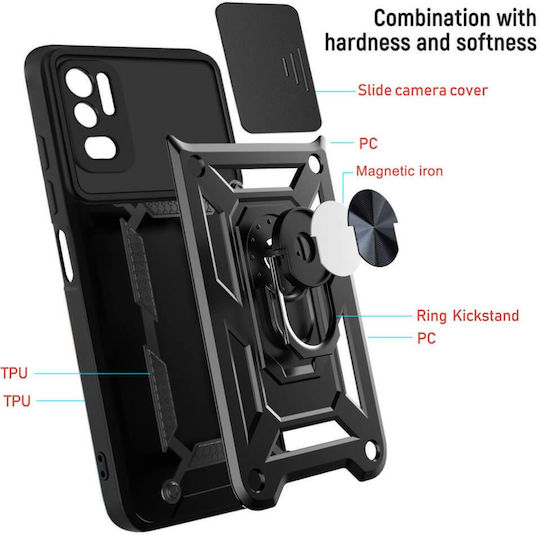 Orso Combo Kickstand Slide Back Cover Μπλε (Poco C85)