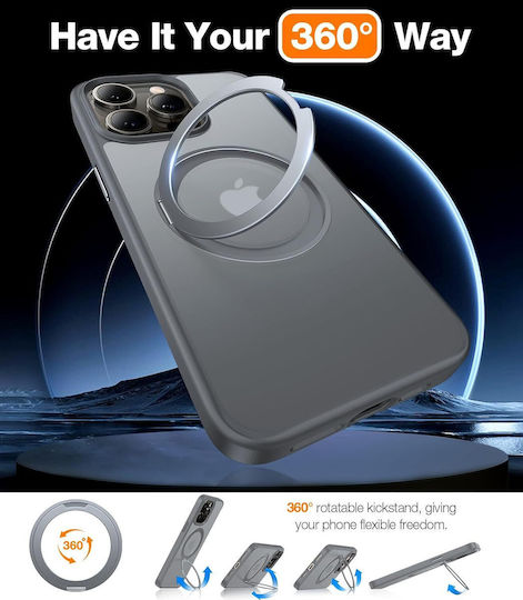 Torras Back Cover Silicone Gray (iPhone 15 Pro Max)