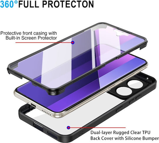 + 5g Acrilic + 360 Full Cover Silicon Negru (Redmi Note 13 4G)