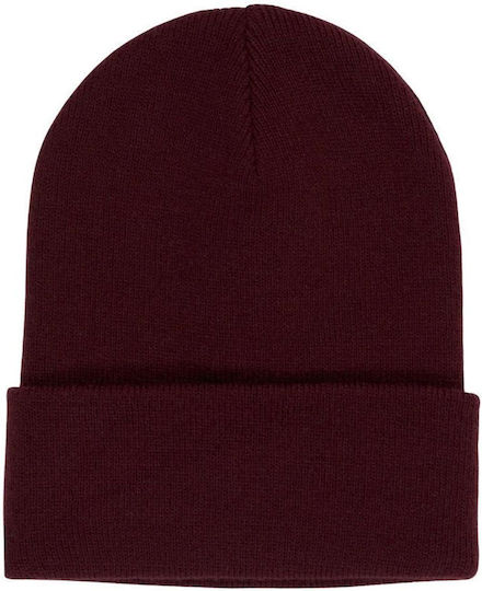 Beanie Unisex Strickmütze in Burgundisch Farbe