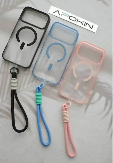 Apokin Back Cover Σιλικόνης με Λουράκι Διάφανο (iPhone 16)