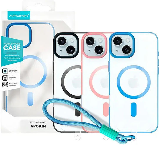 Apokin Back Cover Σιλικόνης με Λουράκι Διάφανο (iPhone 16)
