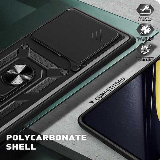 Orso Combo Kickstand Slide Back Cover Μαύρο (Poco F8 Pro)