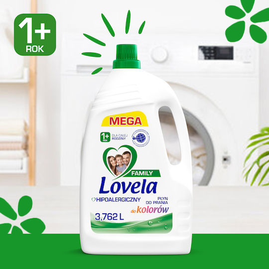 Lovela Family Color Liquid Detergent for Colored & Sensitive Clothes 3.762lt (57 Measures)