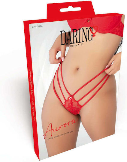 Daring Intimates Mix & Match Spitze String Träger Rot M L