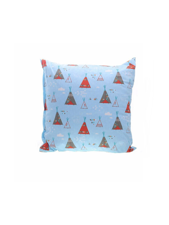 Kinder Wurfkissen Dekorative Kopfkissenbezug Indian Tipe Hellblau 45x45cm