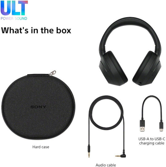 Sony ULT WEAR Ασύρματα / Ενσύρματα Over Ear Ακουστικά με 30 ώρες Λειτουργίας και Quick Charge Λευκά