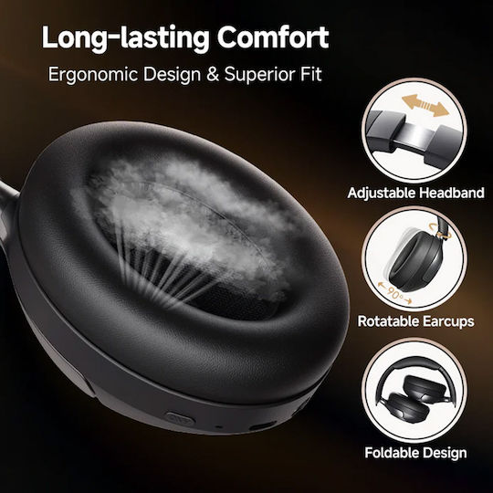 QCY H3 Pro Ασύρματα / Ενσύρματα Over Ear Ακουστικά με 55 ώρες Λειτουργίας Λευκά