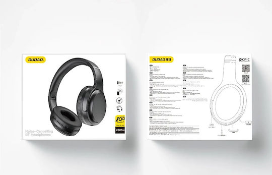 Dudao X22PRO Wireless Wired On Ear Headphones With 25 Hours Playing Time Black