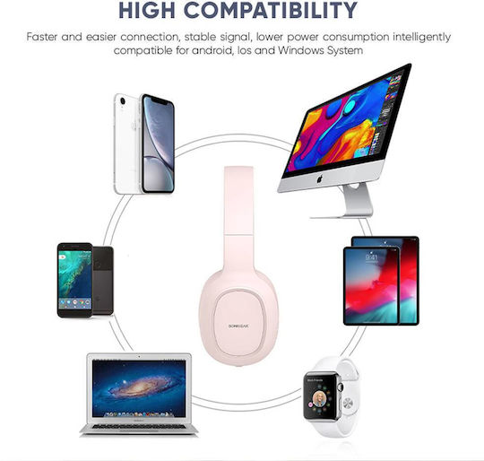 Sonic Gear Airphone 3 Безжични / Жични Over Ear Слушалки с 8 часа Работа и Бързо Зареждане Черни