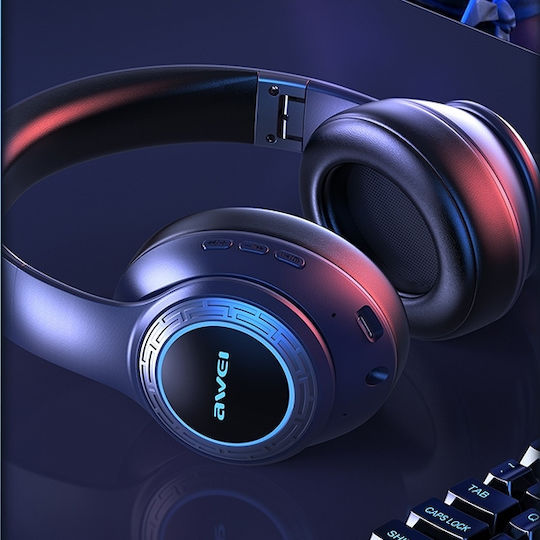 Awei A300BL Ασύρματα / Ενσύρματα On Ear Ακουστικά με 12 ώρες Λειτουργίας Μαύρα