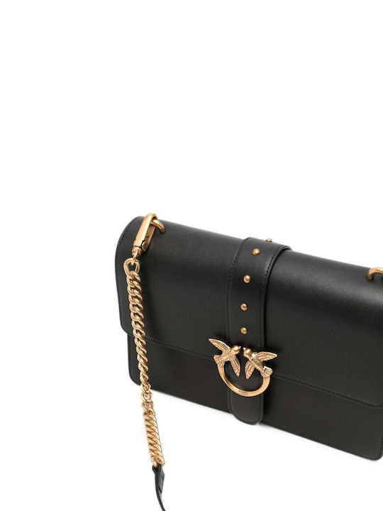 Love One Classic Leather Women's Shoulder Bag Black