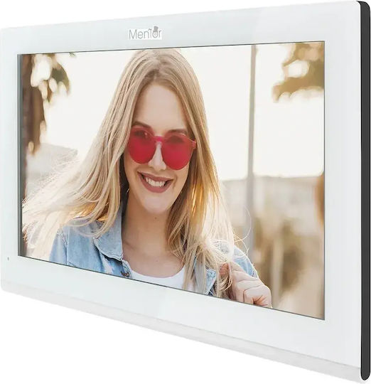 Interfon Video Inteligent Mentor Svk4103w 4 Fire WiFi Card Pin Aplicația Tuya 10 Inch Ips Dvr Ahd 2mp Ik07 Alb