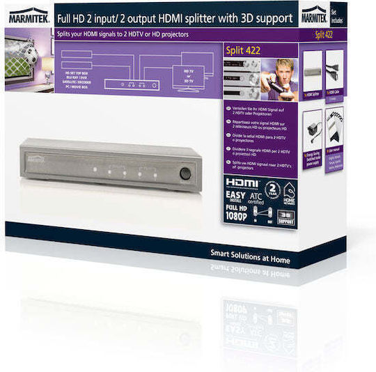 Marmitek 422 FHD 2 inputs/2 outputs HDMI Splitter
